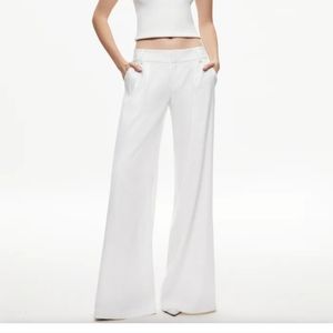 Alice & Olivia White linen pants